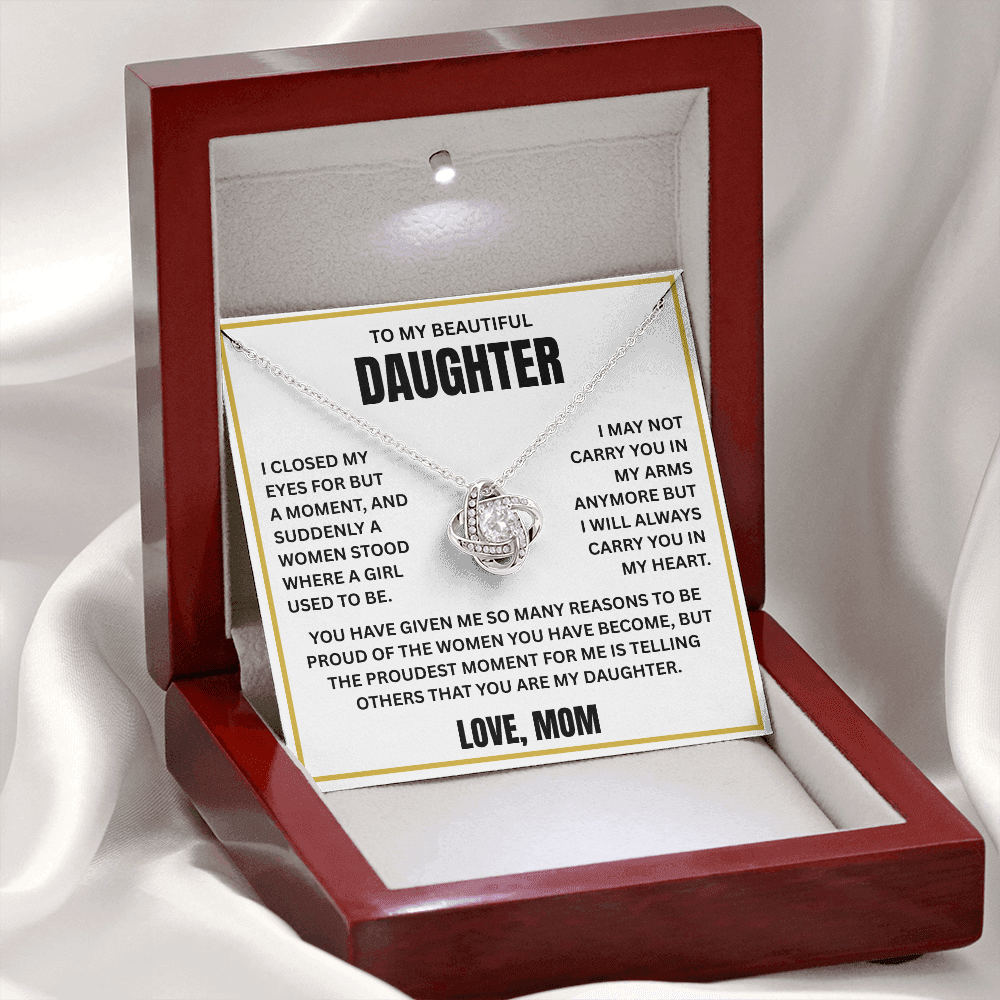 To My Beautiful Daughter Necklace from Mom