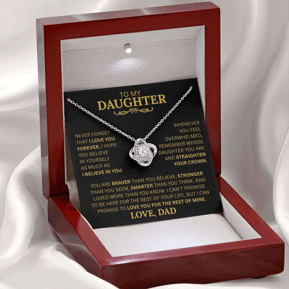To My Daughter | Necklace with Love Knot