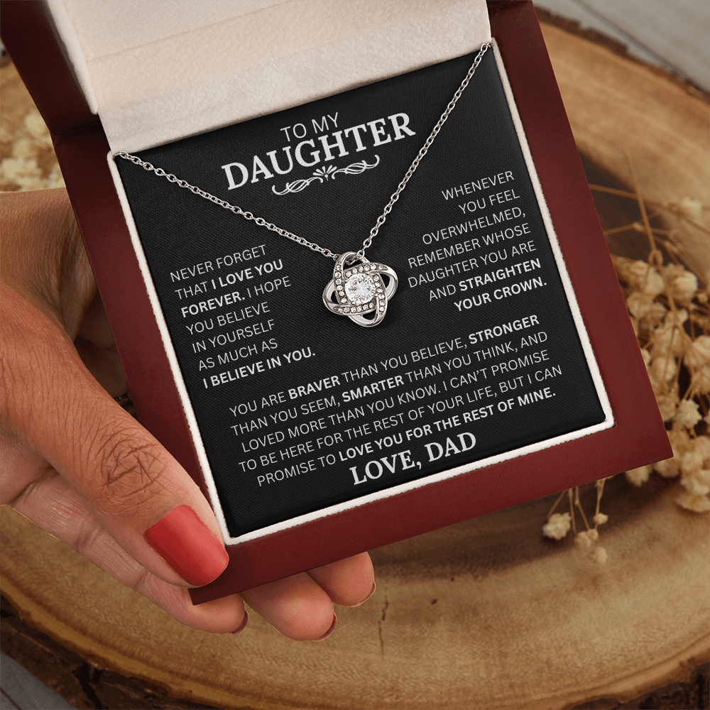 To My Daughter | Necklace with Love Knot