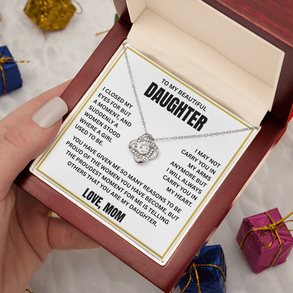 To My Beautiful Daughter Necklace from Mom