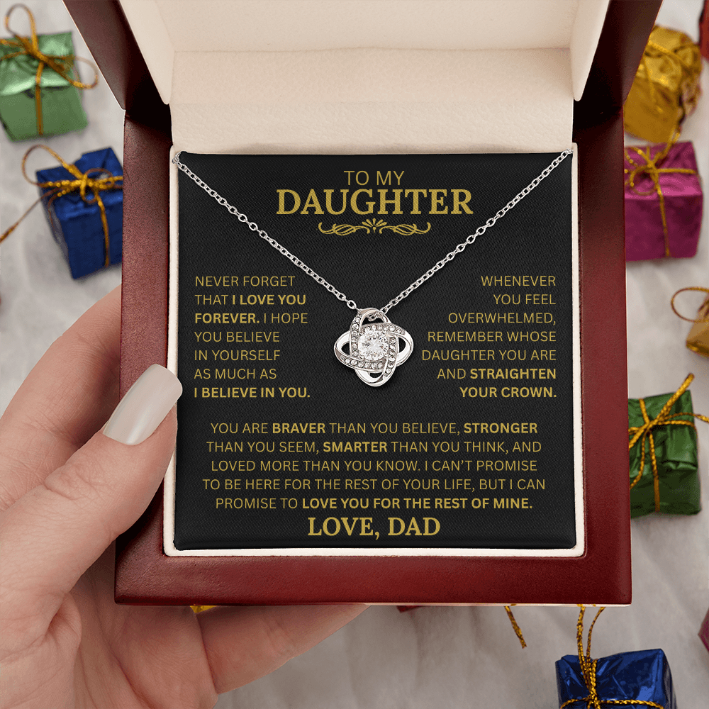To My Daughter | Necklace with Love Knot