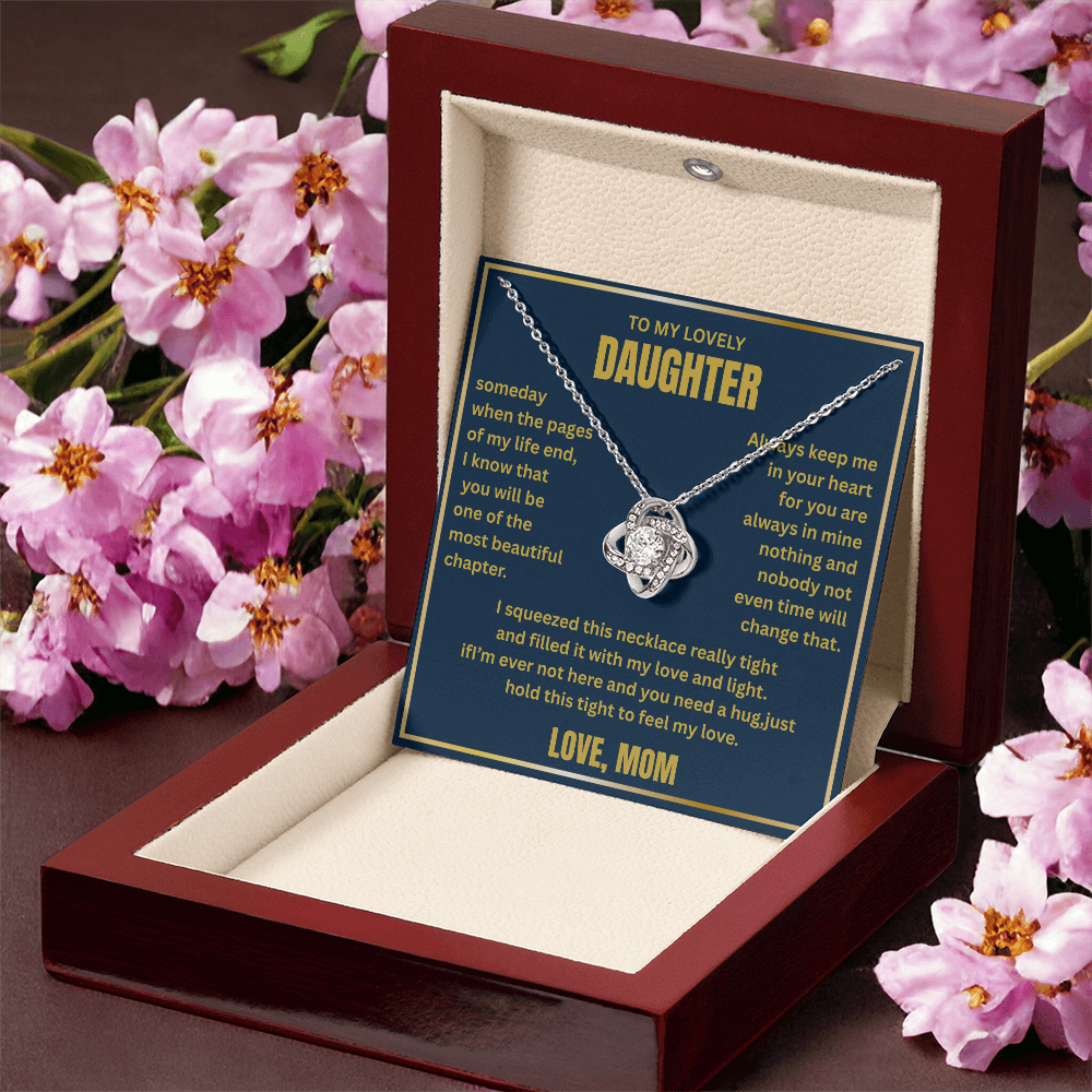 To My Daughter - Love Knot Necklace