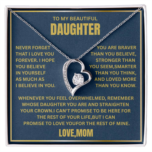 To My Daughter - Love Knot Necklace