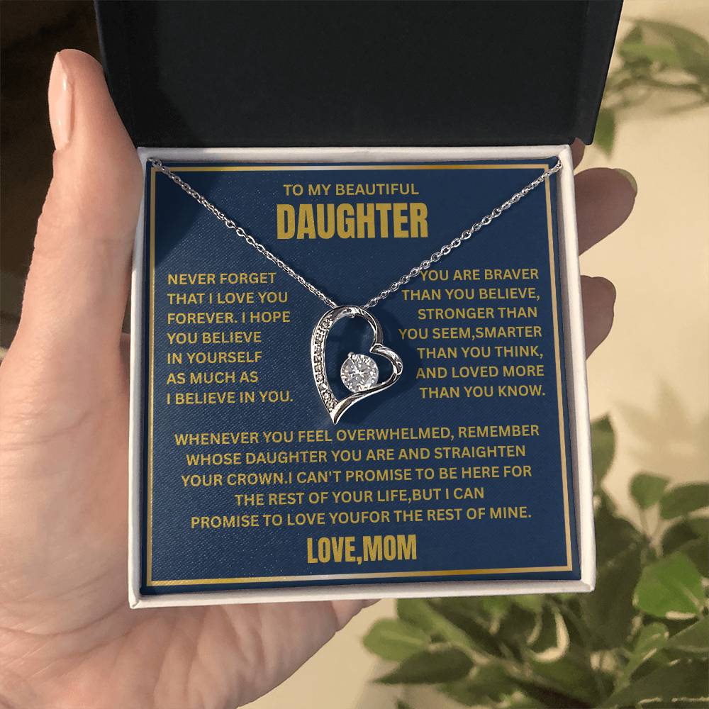 To My Daughter - Love Knot Necklace