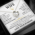 To My Wife Forever Love Necklace: A Timeless Gift for Your Wife, Romantic Anniversary Gift, Birthday Gift, Husband to Wife Gift