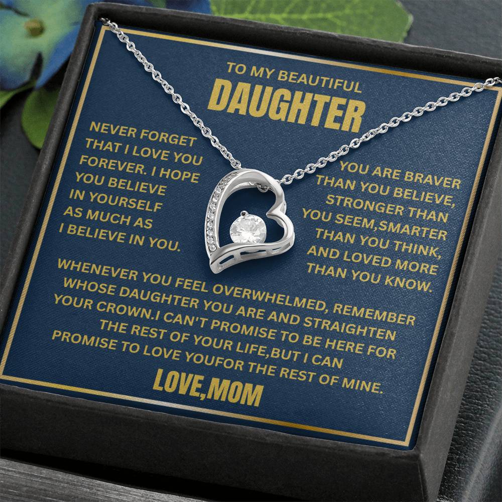 To My Daughter - Love Knot Necklace