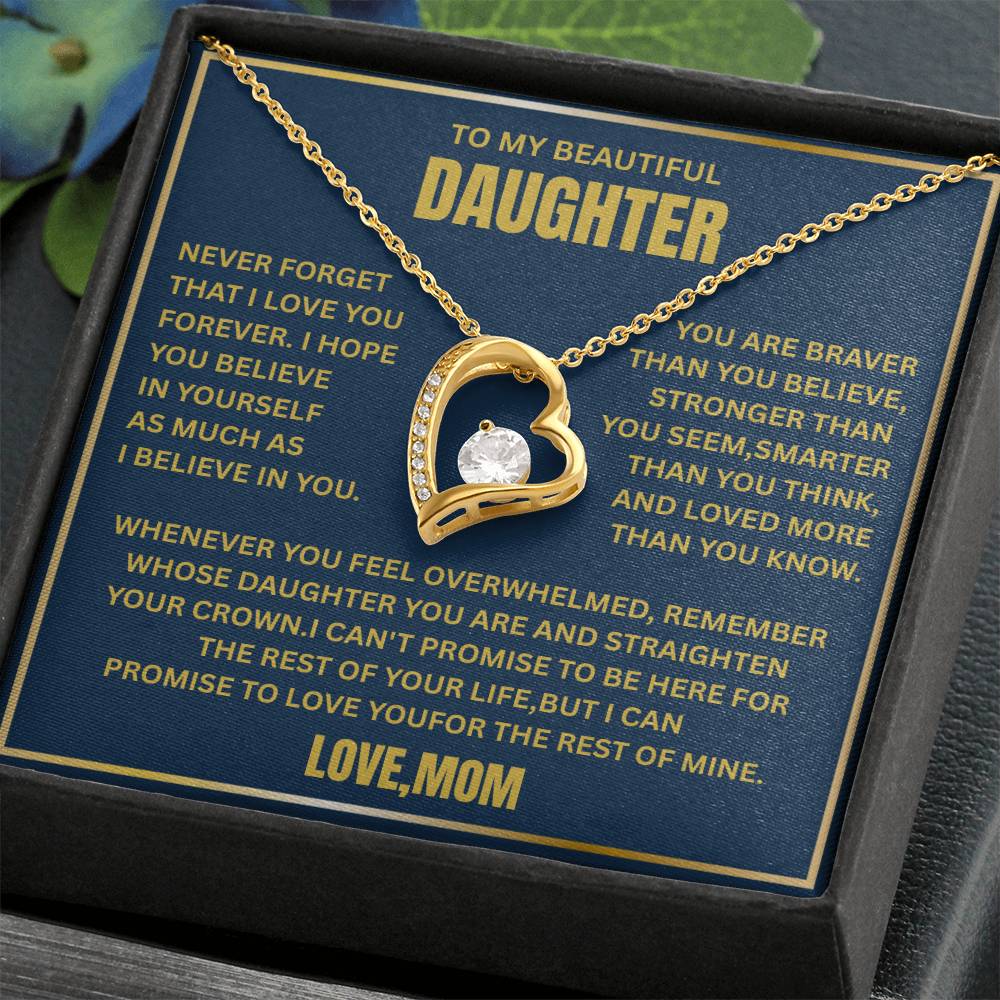 To My Daughter - Love Knot Necklace