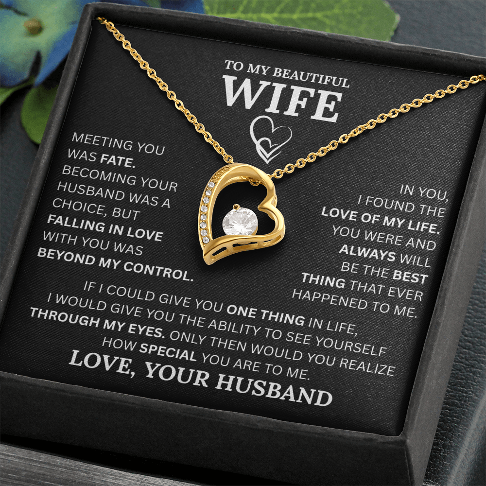 To My Wife Forever Love Necklace: A Timeless Gift for Your Wife, Romantic Anniversary Gift, Birthday Gift, Husband to Wife Gift